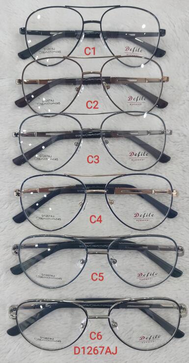 Metal frames for glasses with flex hinges Defile D1267AJ