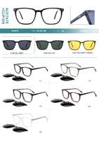 Plastic acetate frame with flex hinges + polarized clip-on Big City F3007S