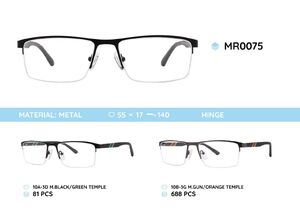 Металлическая оправа с дужками из материала TR-90 MR0075