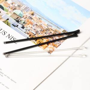 Наконечники на заушники пластиковые BY-15-118, длина 118 мм, круглое отверстие Ø1.4 мм (цена за пару)