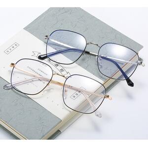 Metal eyeglasses for reading V8625 with blue ray cut protection, diopters from 0.00 to -6.00, not centered