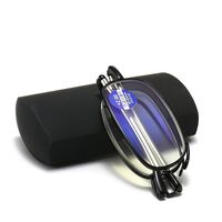 Очки металлические складные для чтения 5107 с защитой Blue ray cut с футляром, диоптрии от +1.00 до +4.00, РМЦ=62-64