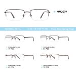 Оправа для очков металлическая мужская полуободковая с флексом MM2079