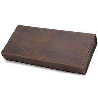 Sunglasses and eyeglasses genuine leather case with 8 slots CF4013