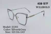 Metal + TR90 ultrathin women's frames with spring hinges Wilibolo J2203