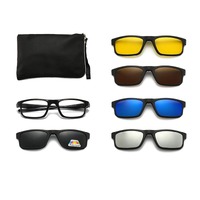 Оправы El Dorado с комплектом поляризационных солнцезащитных насадок на магните 2256A 每套5件 спортивный стиль