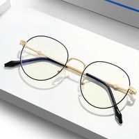 Metal glasses with blue light and UV protection 9648-3-GT