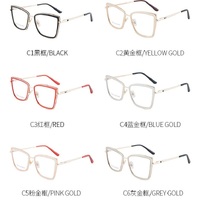 Combined frame (metal + TR90) or glasses with blue light protection, with spring hinges FA87113