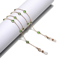 Металлическая цепочка со стразами для очков и маски GL1091