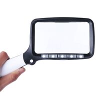 Magnifier with universal backlight, magnifying glass with handle 10863-XX, size: 108*63 mm, magnification: 2X