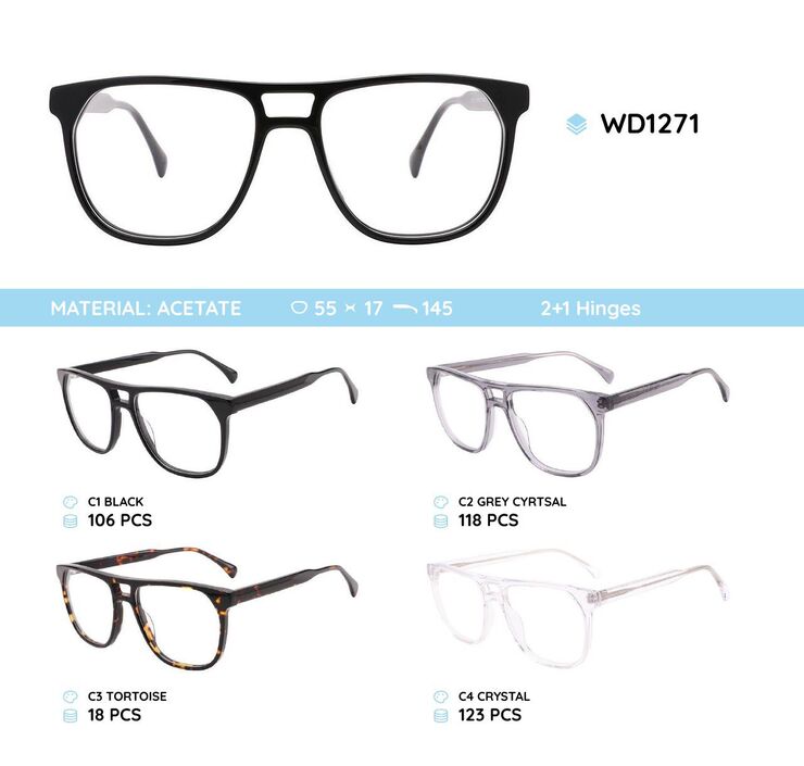 Plastic frames for glasses acetate material WD1271