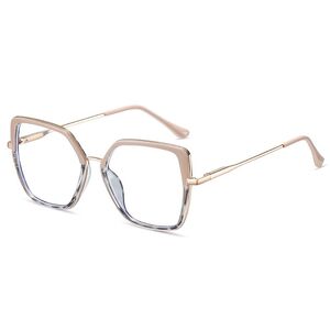 Combined frame (metal + TR90) or glasses with blue light protection, with spring hinges FA87186