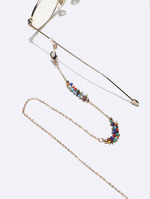 Оранжевая большая цепочка для очков из акрила GL1387