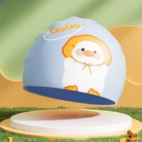 Silicone waterproof swimming cap for kids GJ003-YU