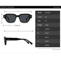 Plastic square sunglasses Elit 3414-EL