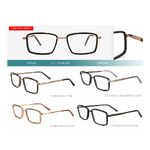 Combined frames for glasses, acetate + metal Big City, with spring hinges P27310