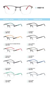 Металлическая оправа с дужками из материала TR-90 HB07-13