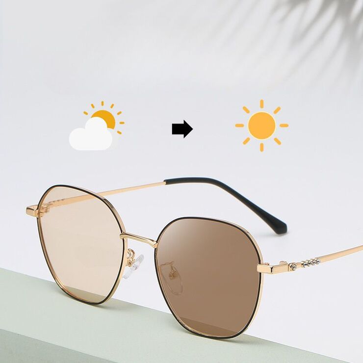 Photochromic glasses with blue light and UV protection 9649-2-GT