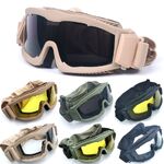 Safety shockproof tactical goggles +3 caps 战术-阿尔法-防雾套装-DX