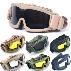 Safety shockproof tactical goggles +3 caps 战术-阿尔法-防雾套装-DX