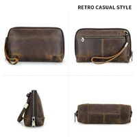 Сумка-барсетка для очков и девайсов из натуральной кожи с ремешком MC1034