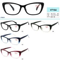 Ready-made plastic frame glasses Vizzini V7164, white lens, diopters from +1.00 to +4.00 (step 0.25) to +6.0 (0.50)