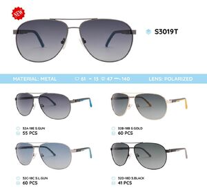 Metal frame polarized sunglasses S3019T