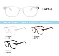 Plastic acetate eyeglasses frame for men with spring hinges WD1560