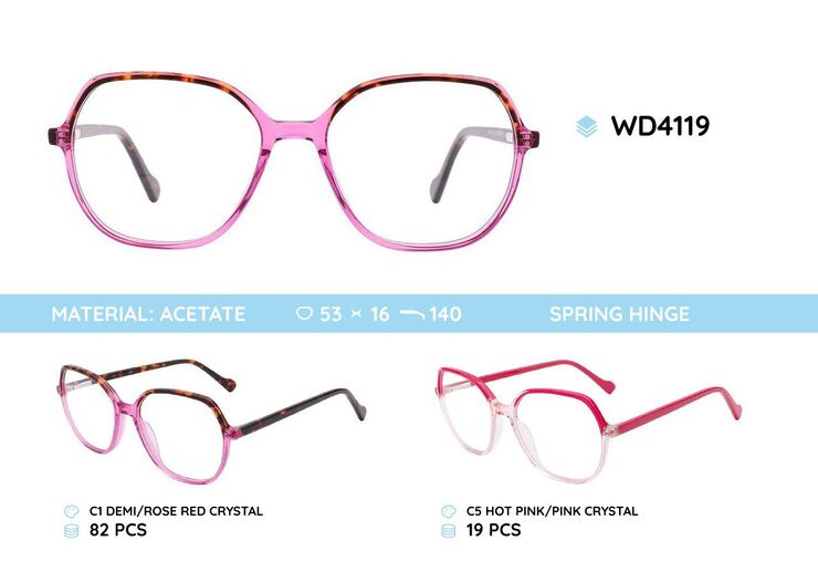 Plastic frames for glasses acetate material WD4119