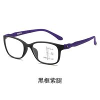 Plastic TR90 screwless glasses for reading multi-focus, with Blue ray cut protection, diopters from 0.00 to +4.00, RMC=62-64, KY005多焦点
