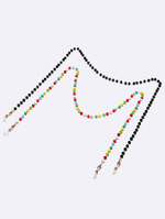 Acrylic black and malachite green glasses chain retro fashion GM095