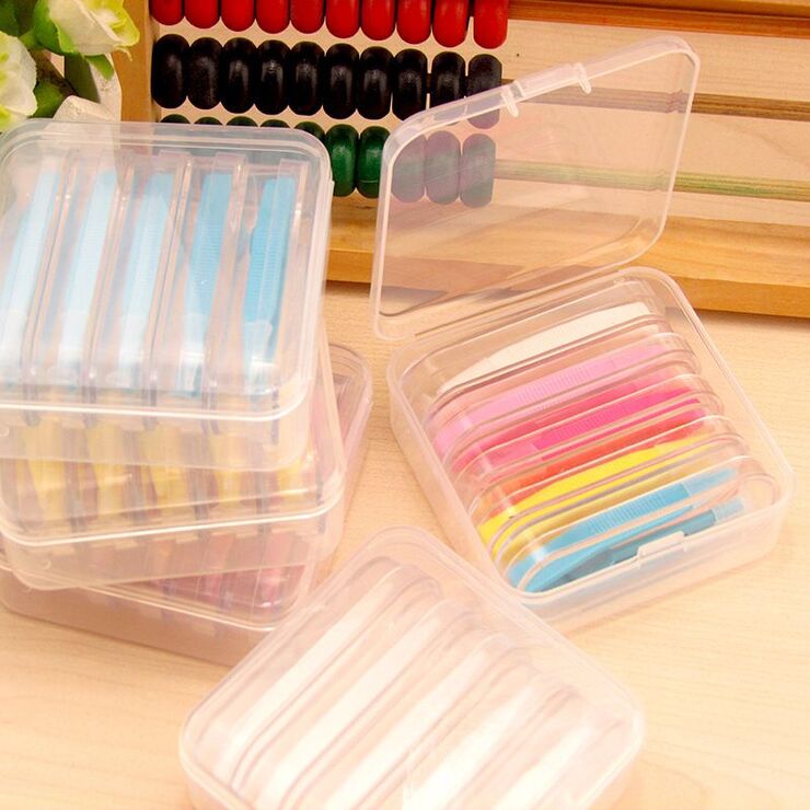 Комплект из 5 штук мини-наборов для мягких контактных линз - пинцет + присоска JM551