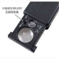 Folding magnifier with universal backlight 9881-2-XX, dimensions: ⌀21 mm, ⌀12 mm. Magnification: 30Х, 60Х