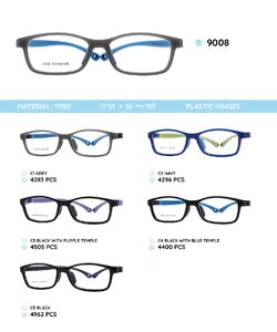 TR90 plastic eyeglasses frame for kids 9008