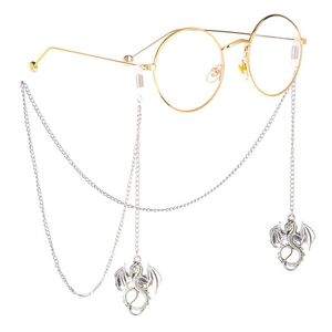 Металлическая нескользящая цепочка, с подвеской в виде летающего дракона, для очков и масок GL212