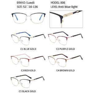 Очки защитные металлические с антибликовым покрытием Landi LD806