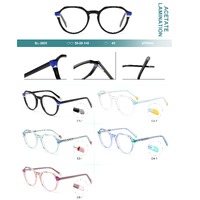Plastic frames for glasses, acetate lamination with spring hinges Big City BL-2808