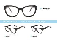 Plastic acetate eyeglasses frame with spring hinges WD2251