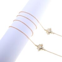 Gold-colored metal non-slip chain, with pendant cross with pearl, for glasses and masks GL823