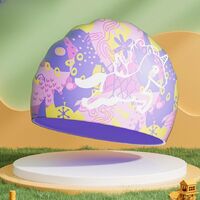 Silicone waterproof swimming cap for kids GJ003-YU
