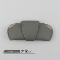 Genuine leather glasses case with microfiber lining ZY018