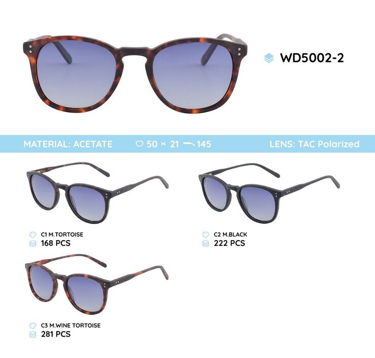 Sunglasses polarized acetate frames WD5002-2