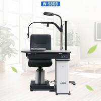 Рабочее место офтальмолога, комбинированный стол + кресло W-580B, столешница 980*490 мм