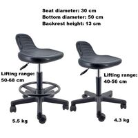 Round rotary lift stool with waterproof seat and backrest 0810B, 0810L, 0810BZ, 0810LZ