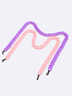 Set of two acrylic black and colored glasses chain GM070