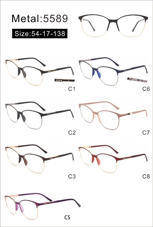 Оправа металлическая с мягким носоупором и флексом 5589-DA