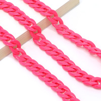 Acrylic non-slip chain, thick concave shape 29 colors, for glasses and masks GB011-2
