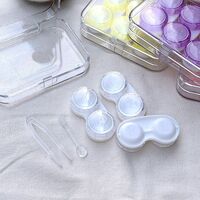 Набор для мягких контактных линз + 3 контейнеров для хранения ZZ-701透明三副装