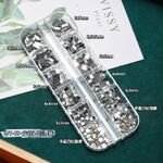 A set of rhinestones with a flat bottom for decorating frames and glasses, 12 boxed, WY-07 (price per pack, minimum 3)