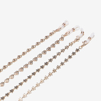 Set of two glasses chain with crystal GM090